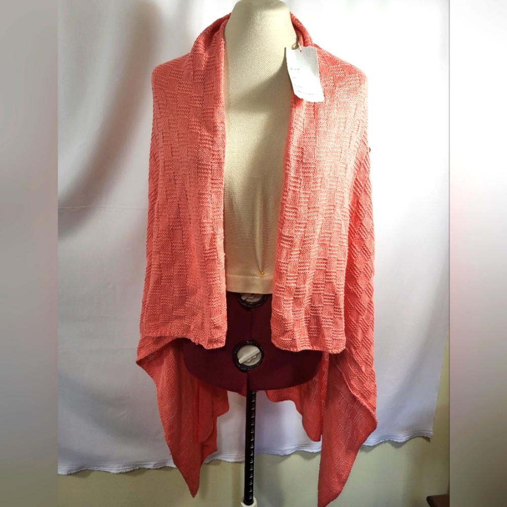 NWT Monoreno peach knit cardigan   women's M  #942